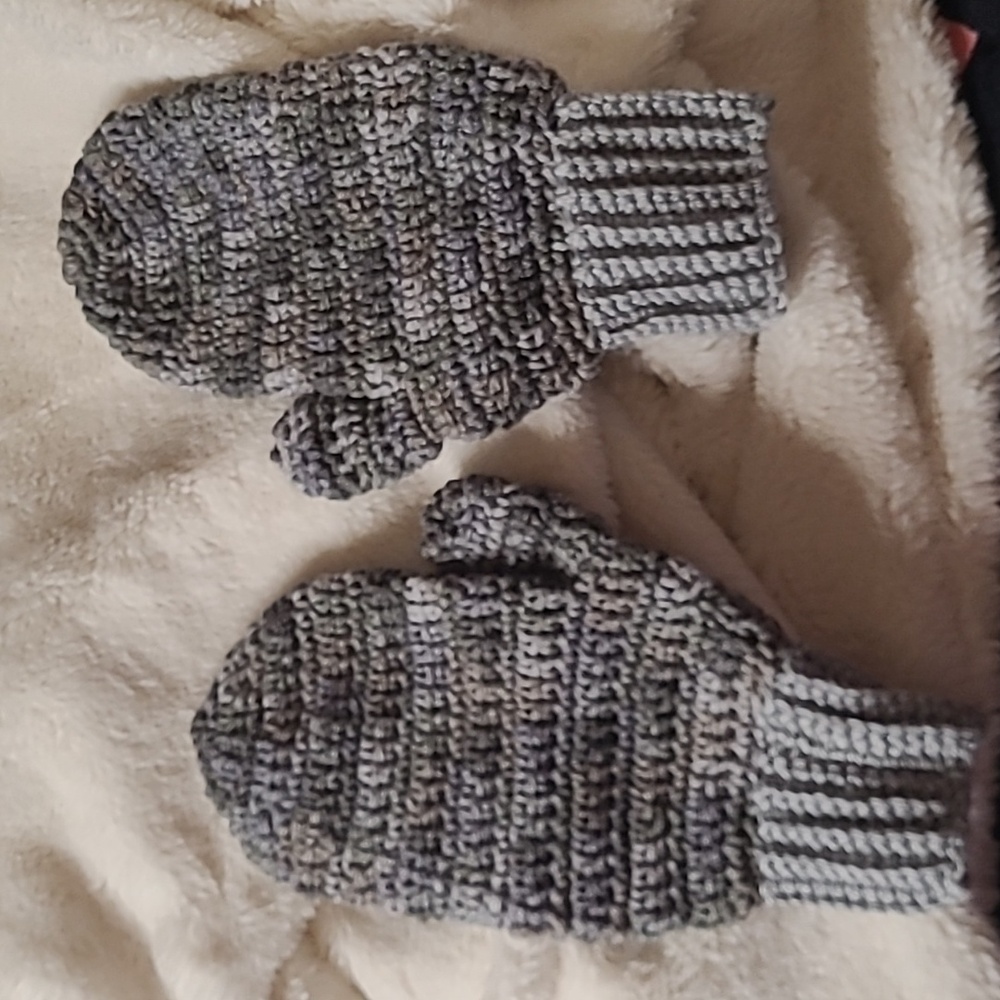 🚨2/$30🚨     WAS $100  Hand Crafted Multi Colored Gray XL Adult Mittens